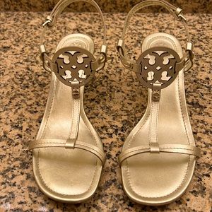 Tory Burch Leather Wedge Sandals